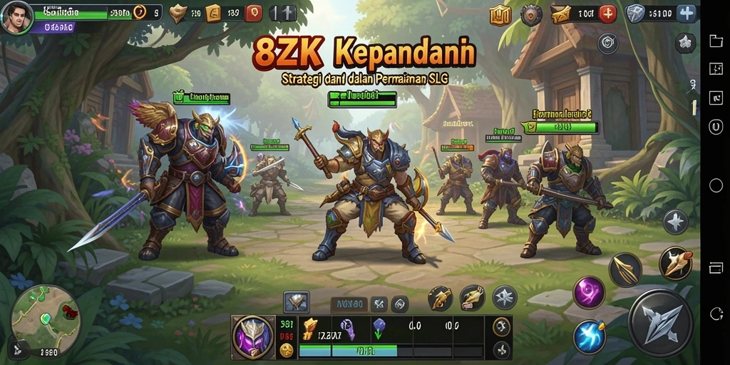 Screenshot menampilkan aksi intens dalam permainan SLG 8ZK.
