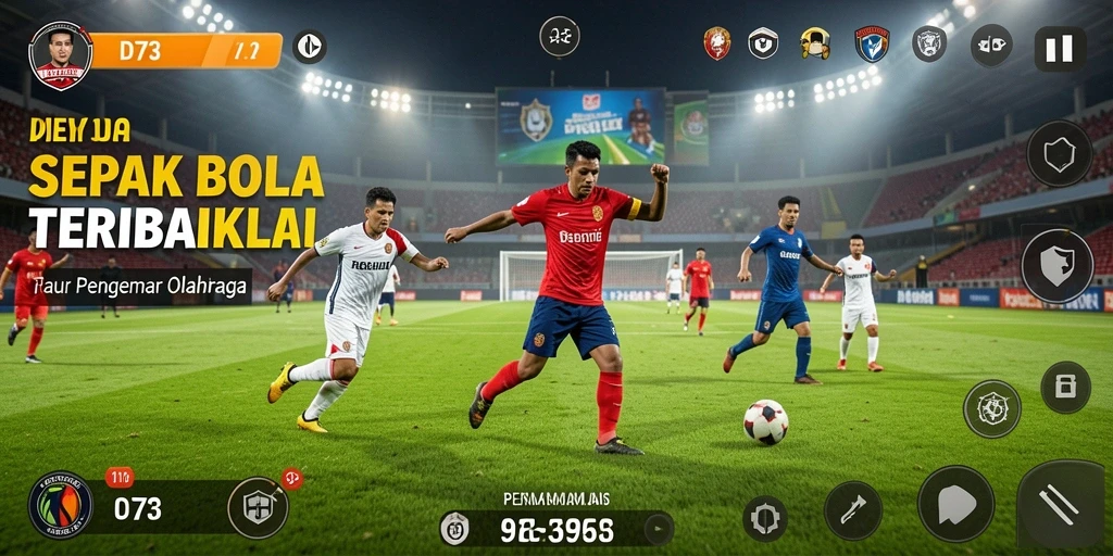 Tampilan menakjubkan dari pertandingan sepak bola di D73.