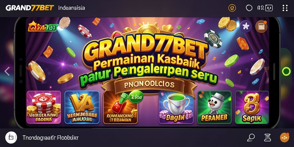 Tampilan menarik gameplay Kasino di GRAND77BET dengan estetika modern.
