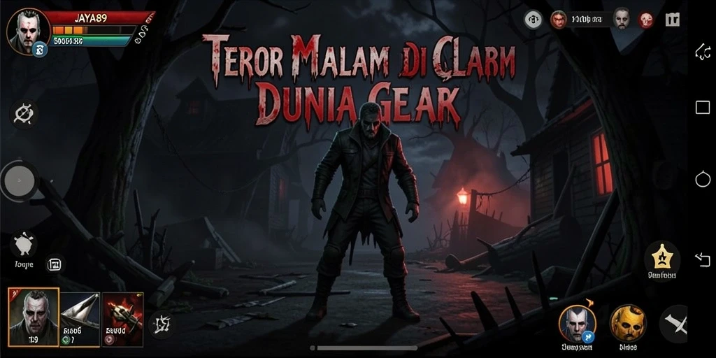 Tangkapan layar JAYA89 menunjukkan momen menegangkan dari gameplay horor.