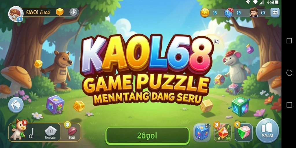Screenshot gameplay KAOL68 menampilkan tantangan puzzle menarik dan interaktif.