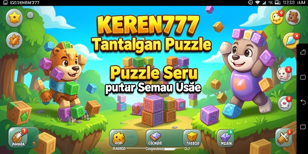 Screenshot gameplay KEREN777 dengan teka-teki menantang.