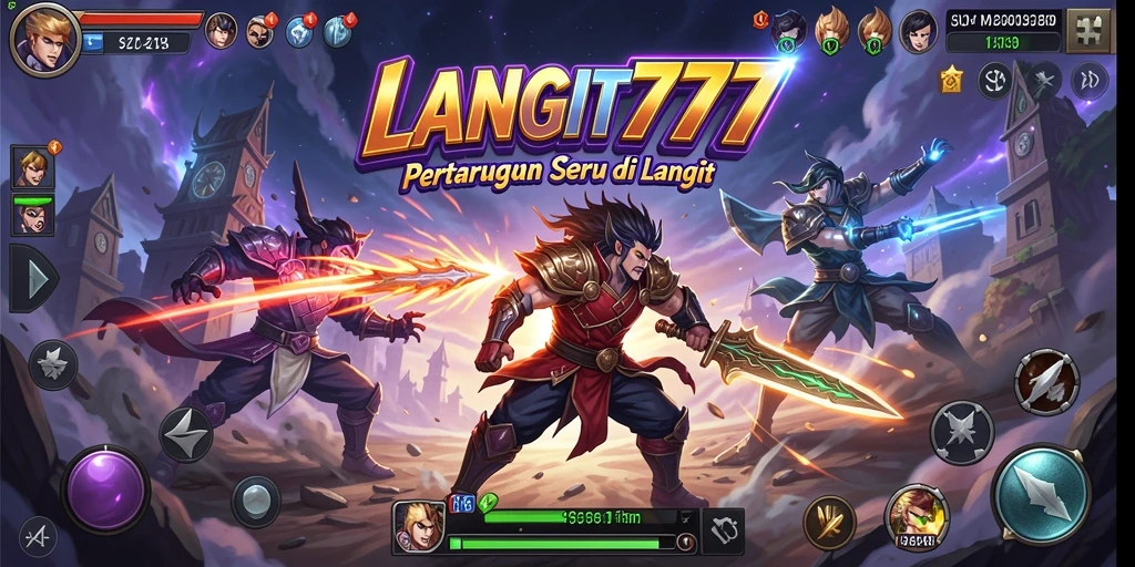 Screenshot tampilan gameplay seru LANGIT777 dalam pertempuran Battle Royale.