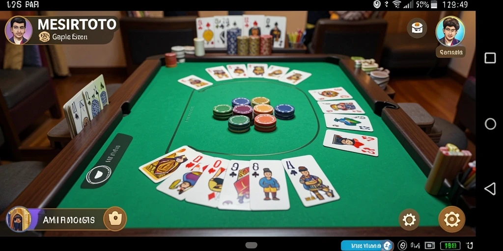 Tampilan gameplay Gaple di MESIRTOTO yang seru dan interaktif.