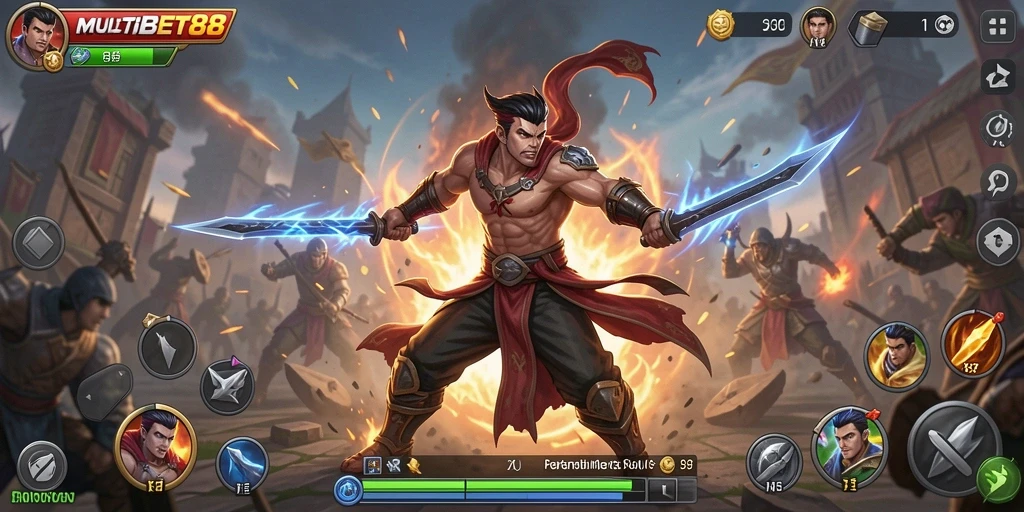 Tampilan gameplay pertarungan seru dalam MULTIBET88.