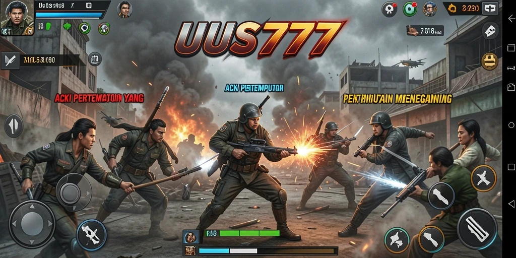 Tampilan aksi seru dalam gameplay UUS777 yang menegangkan.