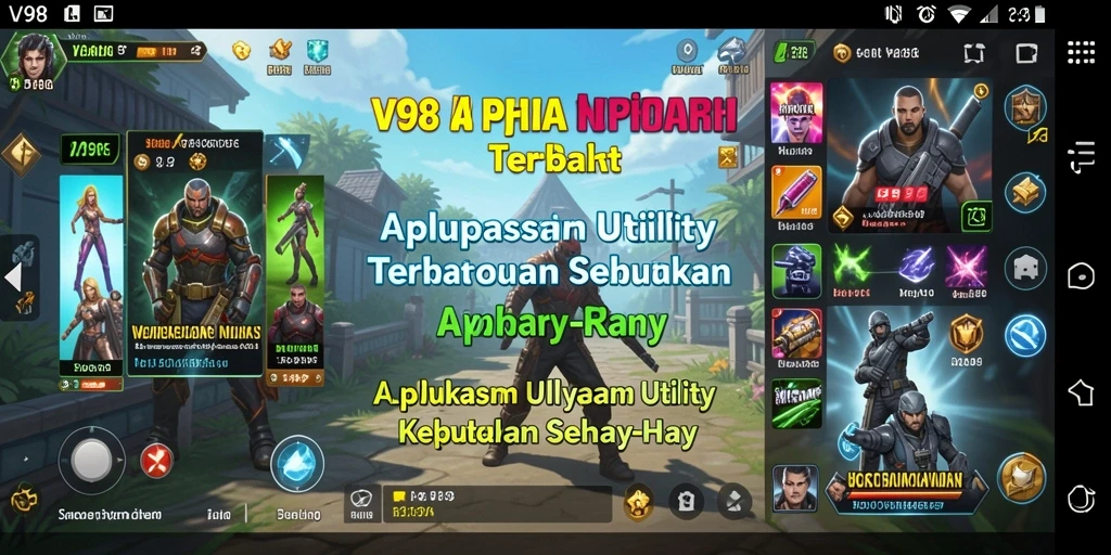 Screenshot utama V98 menampilkan antarmuka aplikasi Utility yang mudah dan menarik.