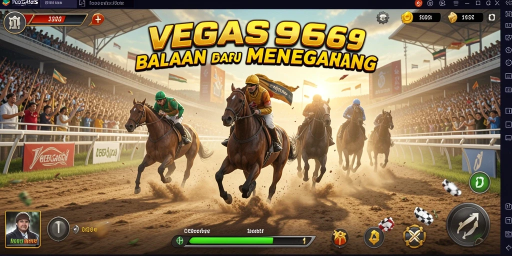 Screenshot gameplay <strong>VEGAS969</strong> menampilkan aksi balapan yang mendebarkan dan grafis mengesankan.