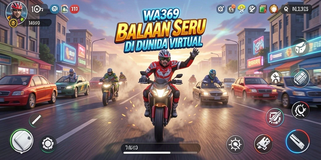 Tangkapan layar gameplay WA369 menunjukkan aksi balapan yang mendebarkan dan grafis yang menawan.